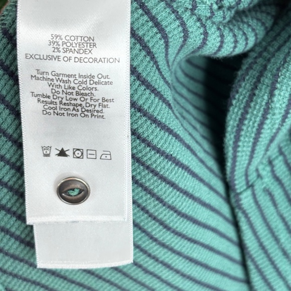 Energie Stripe Waffle Henley Alt ASO Bella Swan Twilightcore Long Sleeve Y2K XL - Picture 7 of 11